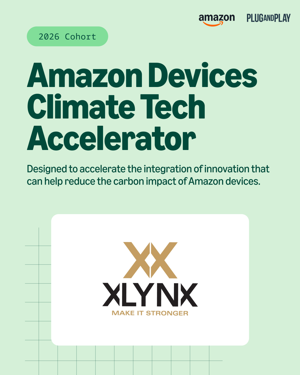 XLYNX Materials Selected for the 2026 Amazon Devices Climate Tech ...